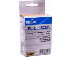 Картридж ProfiLine CLI-526Y с чипом Yellow водный совместимый для Canon